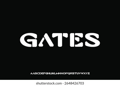 Diseño de Vector de fuente de alfabeto de visualización adecuado para titular, cartel, logotipo, revista y muchos más