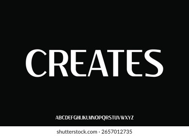 Diseño de Vector de fuente de alfabeto de visualización adecuado para titular, cartel, logotipo, revista y muchos más