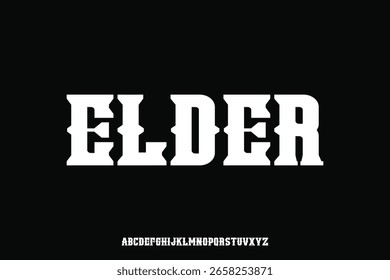 Diseño de Vector de fuente de alfabeto de visualización adecuado para titular, cartel, logotipo, revista y muchos más