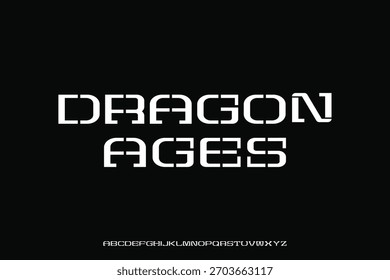 Diseño de Vector de fuente de alfabeto de visualización adecuado para titular, cartel, logotipo, revista y muchos más
