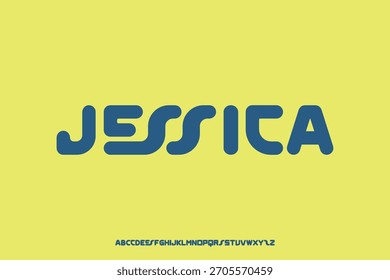 Diseño de Vector de fuente de alfabeto de visualización adecuado para titular, cartel, logotipo, revista y muchos más