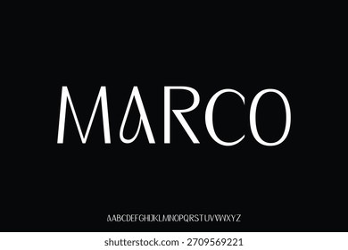 Diseño de Vector de fuente de alfabeto de visualización adecuado para titular, cartel, logotipo, revista y muchos más