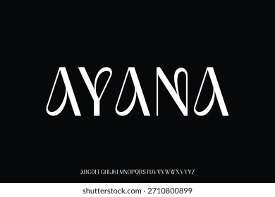 Diseño de Vector de fuente de alfabeto de visualización adecuado para titular, cartel, logotipo, revista y muchos más