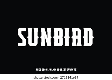 Diseño de Vector de fuente de alfabeto de visualización adecuado para titular, cartel, logotipo, revista y muchos más