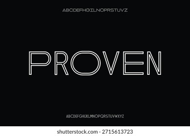 Diseño de Vector de fuente de alfabeto de visualización adecuado para titular, cartel, logotipo, revista y muchos más