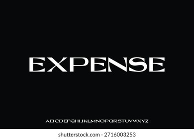 Diseño de Vector de fuente de alfabeto de visualización adecuado para titular, cartel, logotipo, revista y muchos más