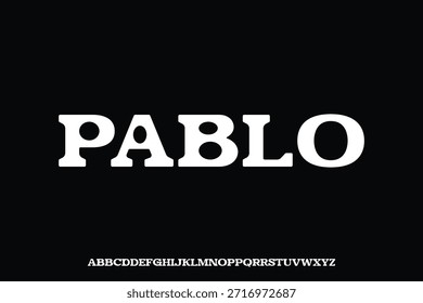Diseño de Vector de fuente de alfabeto de visualización adecuado para titular, cartel, logotipo, revista y muchos más