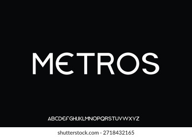 Diseño de Vector de fuente de alfabeto de visualización adecuado para titular, cartel, logotipo, revista y muchos más