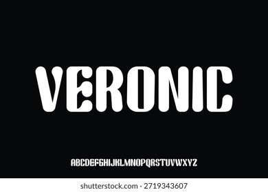 Diseño de Vector de fuente de alfabeto de visualización adecuado para titular, cartel, logotipo, revista y muchos más
