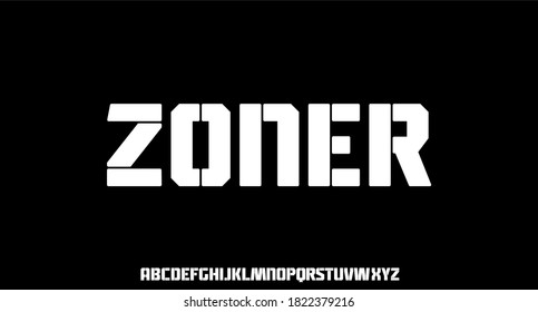 display alphabet font vector set