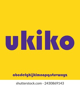 display alphabet font vector set