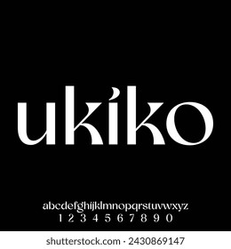 display alphabet font vector set