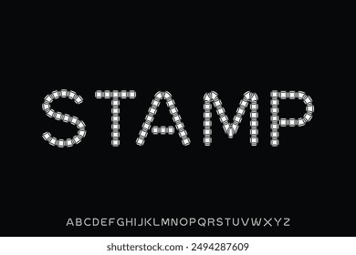 Display alphabet pattern font vector design suitable for headline, poster, banner and many more