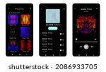 Display application charts for the most popular songs. Music playlist Template with white background