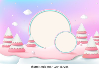 Display background for product presentation, Christmas trees, and promotion display.