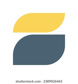 Display bauhaus vector font bold letter logo S alphabet capital geometry Typeface abc element for social media, web design, poster, banner, greeting card