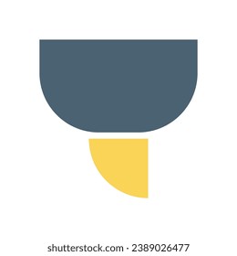 Display bauhaus vector font bold letter logo Y alphabet capital geometry Typeface abc element for social media, web design, poster, banner, greeting card