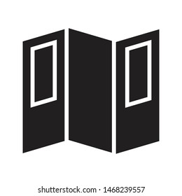 display boards black icon isolated vector illustration