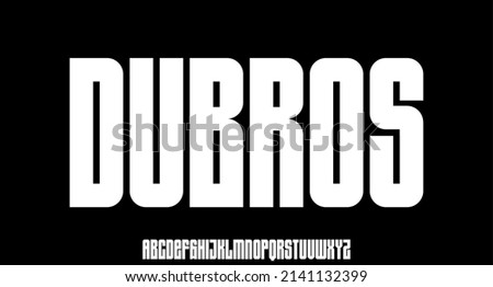 display bold alphabet font vector