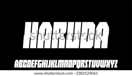 display bold alphabet font vector