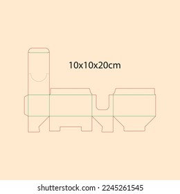 display box - Carton die cut - Template
