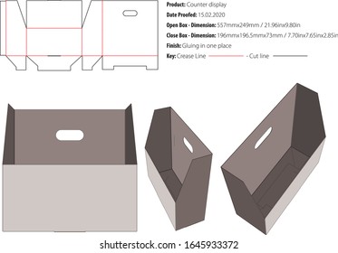 Pantalla Cuadro de presentación Plantilla de empaquetado vectorial de corte