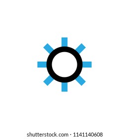 Display brightness vector icon. Pictogram from set Smartphone Essentials. Isolated on white background