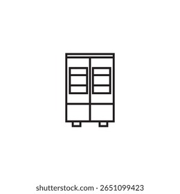 Diseño de elemento de ilustración de icono de gabinete de visualización