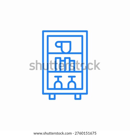 display cabinet icon sign vector