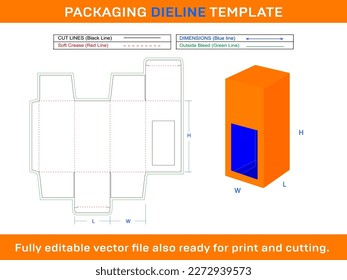 Display Candle Box Dieline Template