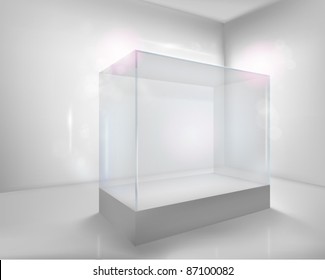 Display case. Vector illustration.