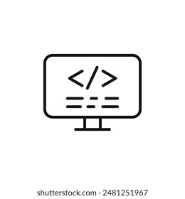 Display Code Icon for Coding Tutorials and Developer Resources