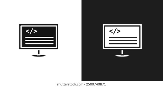 Display code icon line art vector