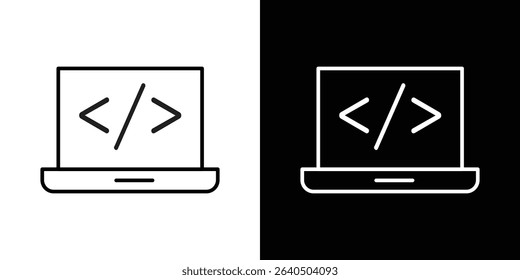 Display code icon symbol concept for graphic design, Website, UI. EPS