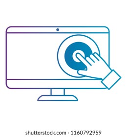 display computer with target and hand indexing
