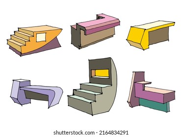 Display counter design idea vector for illustration, concept design, background