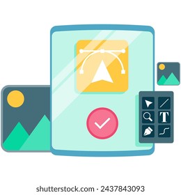 display of design applications on smartphone devices