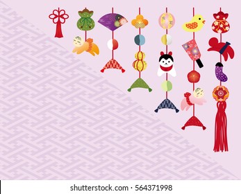 Display dolls for the Doll’s Festival in japanese.