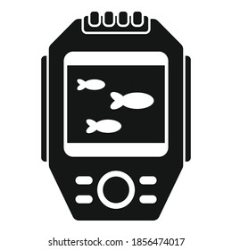 Mostrar el icono de sondeo de eco. Ilustración simple del icono vectorial del sondeo de eco para el diseño web aislado en fondo blanco