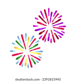 display firework cartoon. new festive, fire year, festival abstract display firework sign. isolated symbol vector illustration