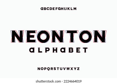 Mostrar diseño alfabético de tipos de letra, adecuado para afiches, titulares y diseño creativo. Ilustración del vector