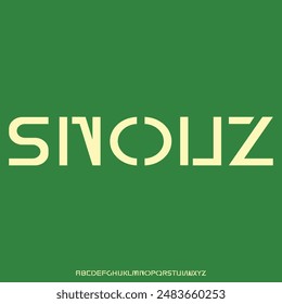display font alphabet vector set