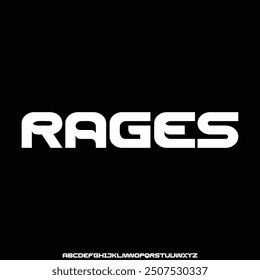 display font alphabet vector set