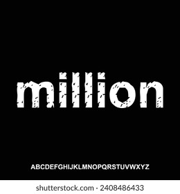 Display font alphabet vector type set