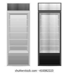 Display Fridge On A White Background.