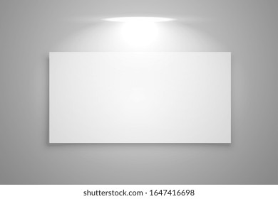 display gallery frame with focus light background