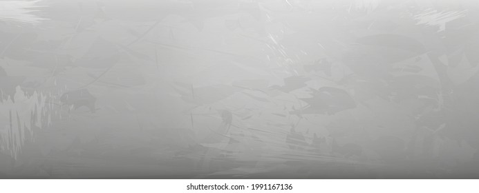 Fondo de pared de textura de cemento gris, fondo vectorial 3D de la superficie del suelo de concreto gris con un patrón de textura craqueado.Amplio fondo panorámico del cartel para conceptos de diseño de loft