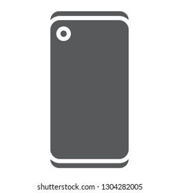 Display hole for selfie camera glyph icon, device and communication, smartphone sign, vector graphics, a solid pattern on a white background, eps 10.