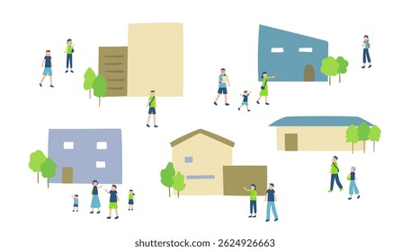 Display home village, Model home showcase, Housing exhibition hall, Housing exhibition centre, Model home, home, people, family