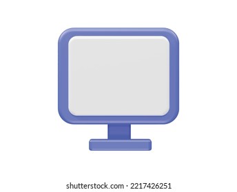 Display icon 3d rendering illustration